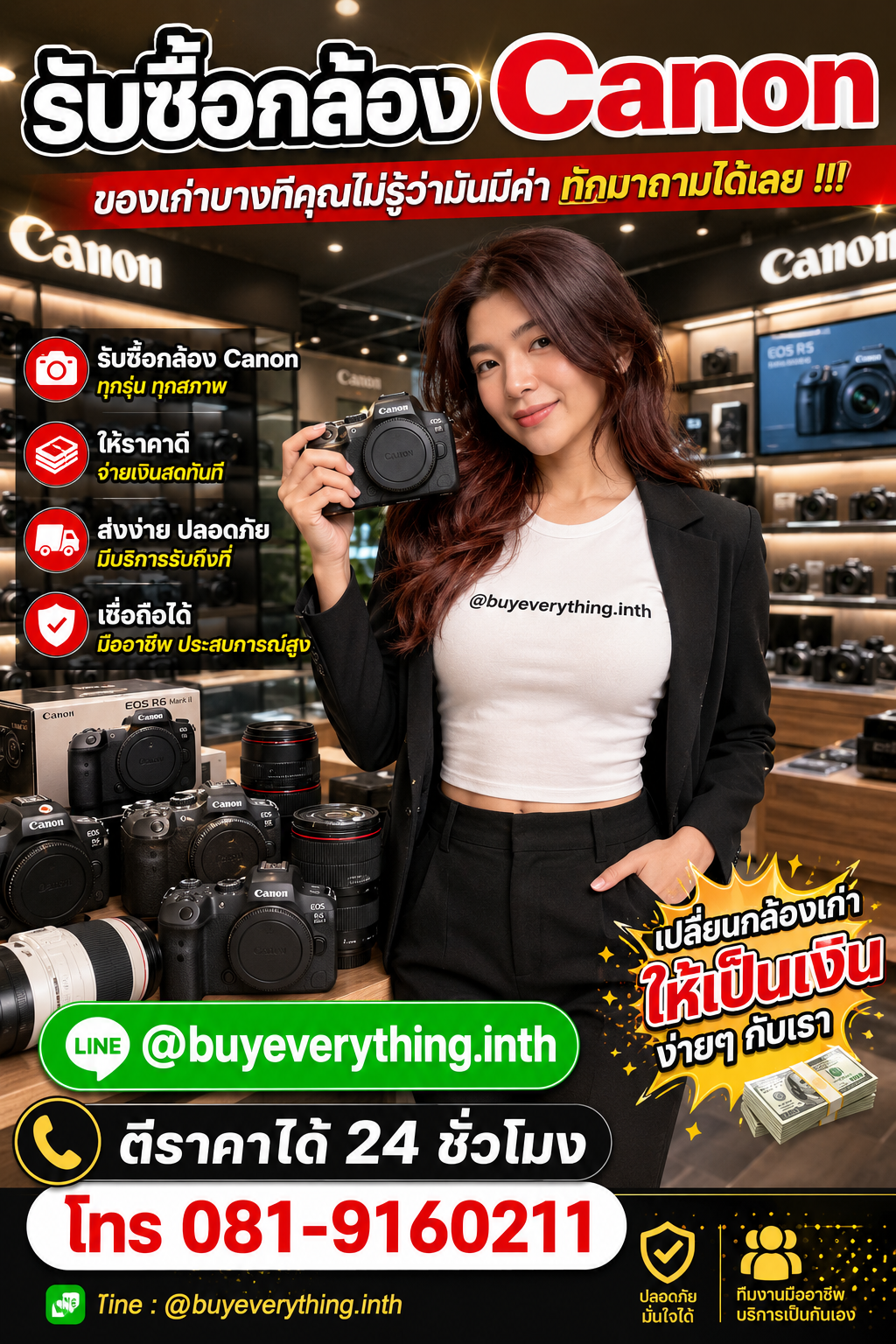 รับซื้อกล้อง Canon เก่า มือสอง เสีย ใช้ไม่ได้