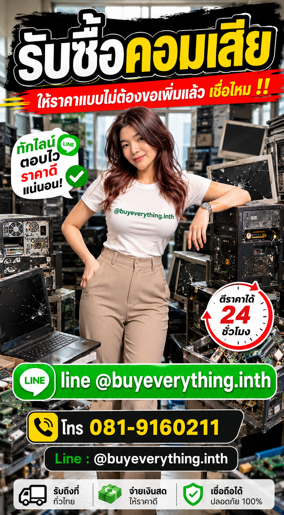 รับซื้อคอมเสีย ให้ราคาดี buyeverything.in.th Line @buyeverything.inth
