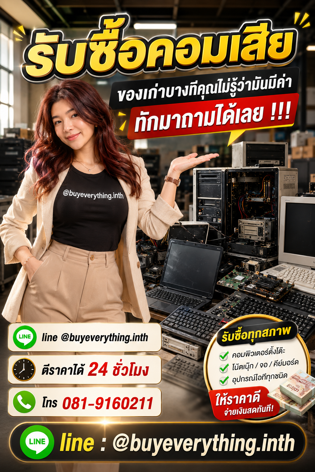 รับซื้อคอมเสีย เก่า มือสอง ใช้ไม่ได้