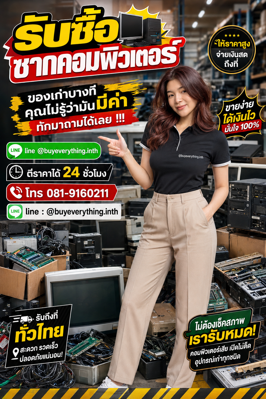รับซื้อซากคอมพิวเตอร์ เก่า มือสอง เสีย ใช้ไม่ได้