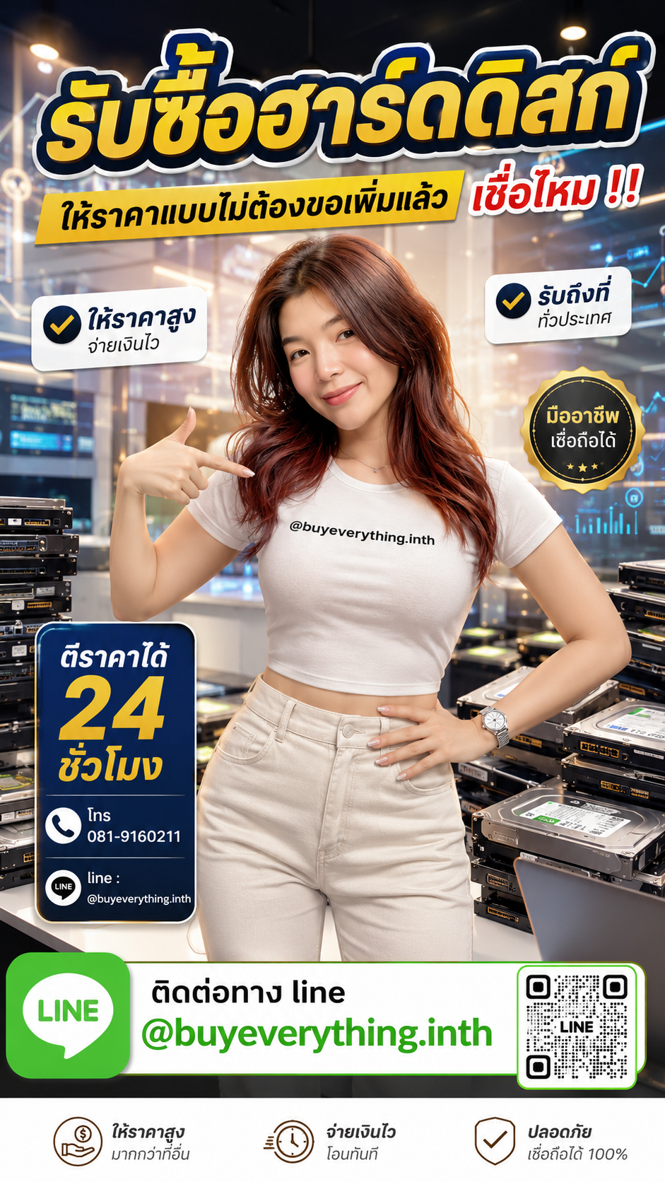 รับซื้อฮาร์ดดิสก์ ให้ราคาดี buyeverything.in.th Line @buyeverything.inth