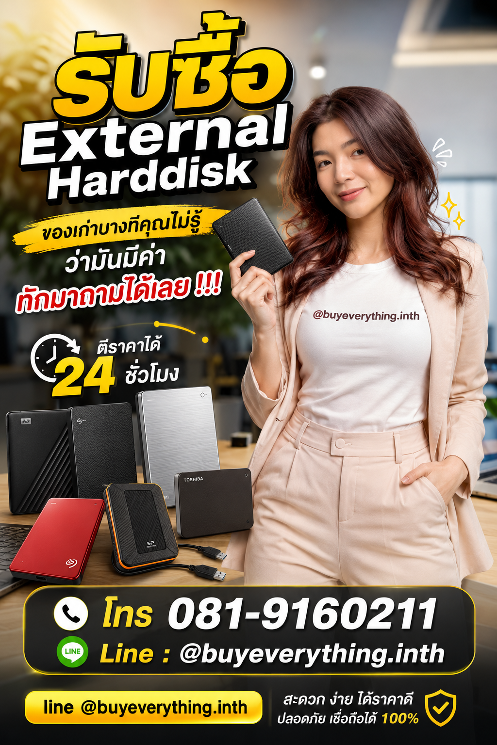 รับซื้อ External Harddisk เก่า มือสอง เสีย ใช้ไม่ได้