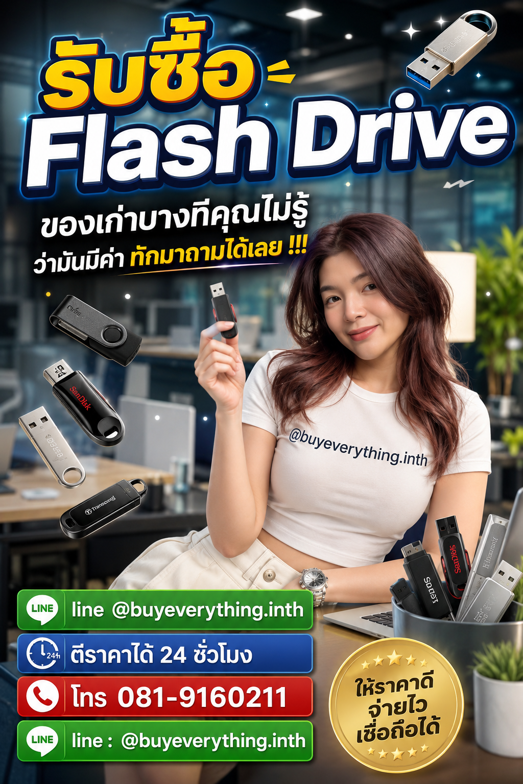 รับซื้อ Flash Drive เก่า มือสอง เสีย ใช้ไม่ได้