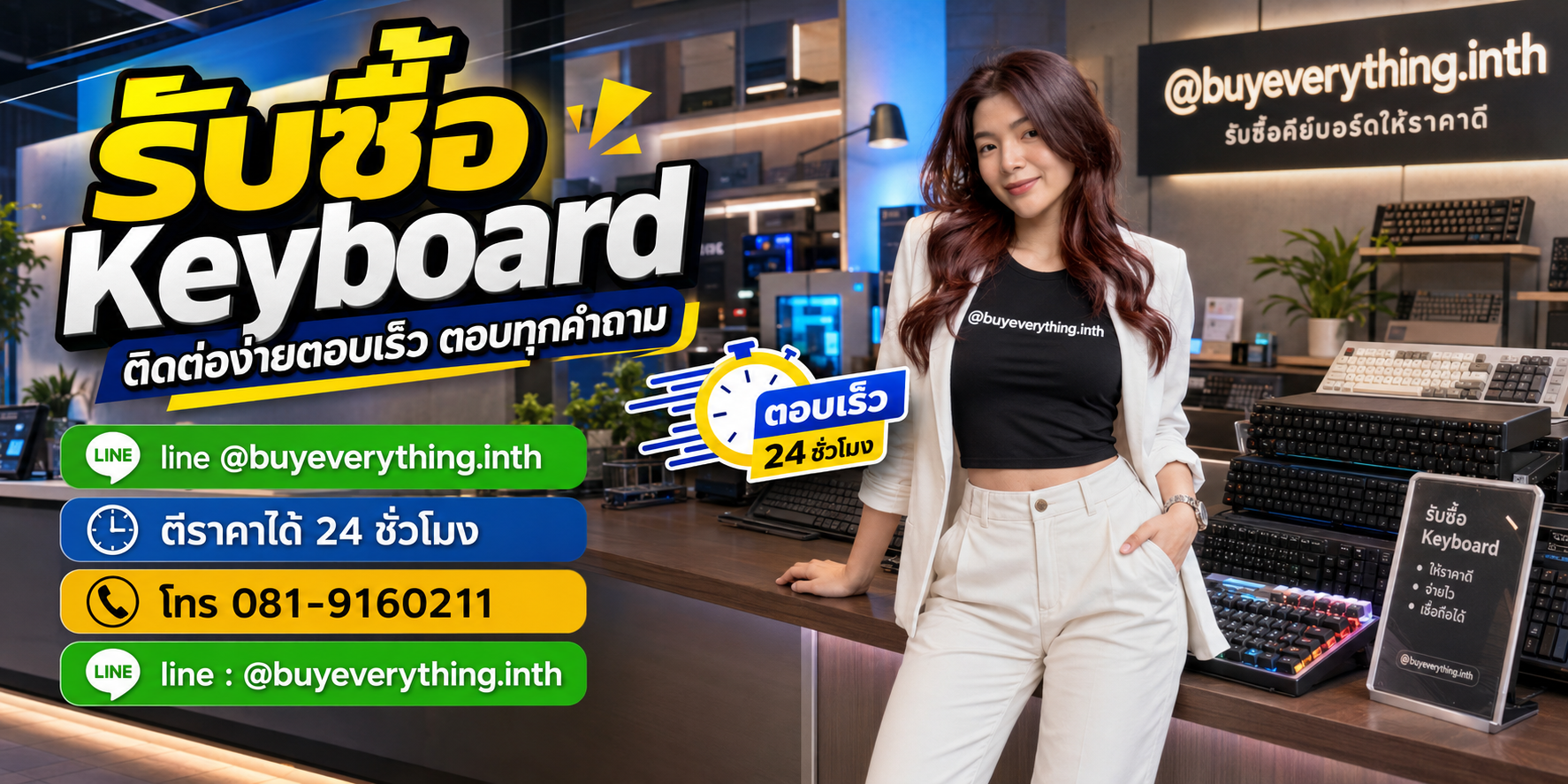 รับซื้อ Keyboard ติดต่อ Line @buyeverything.inth โทร 081-9160211