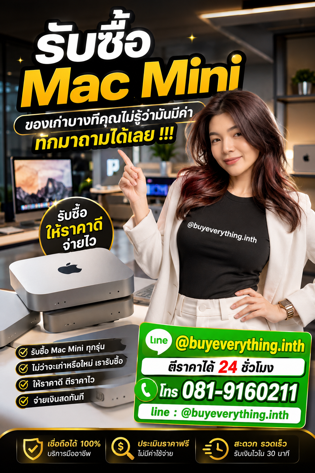 รับซื้อ Mac Mini เก่า มือสอง เสีย ใช้ไม่ได้