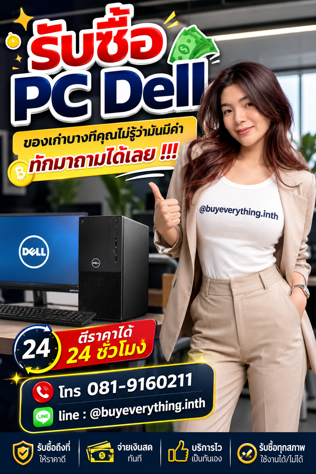 รับซื้อ PC Dell เก่า มือสอง เสีย ใช้ไม่ได้