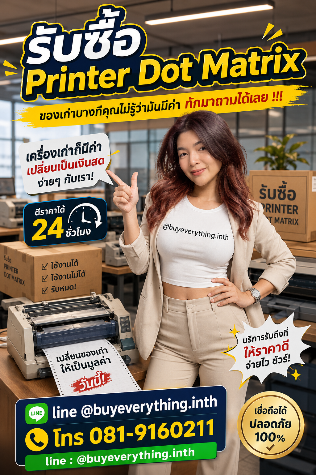 รับซื้อ Printer Dot Matrix เก่า มือสอง เสีย ใช้ไม่ได้