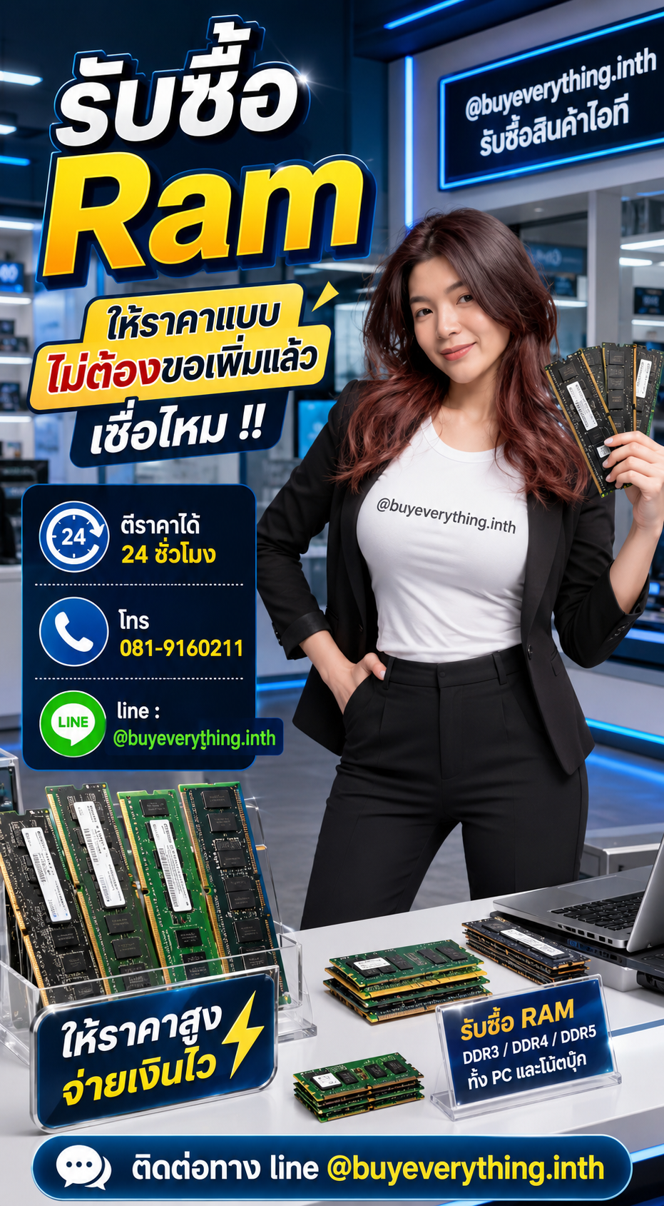 รับซื้อ Ram ให้ราคาดี buyeverything.in.th Line @buyeverything.inth