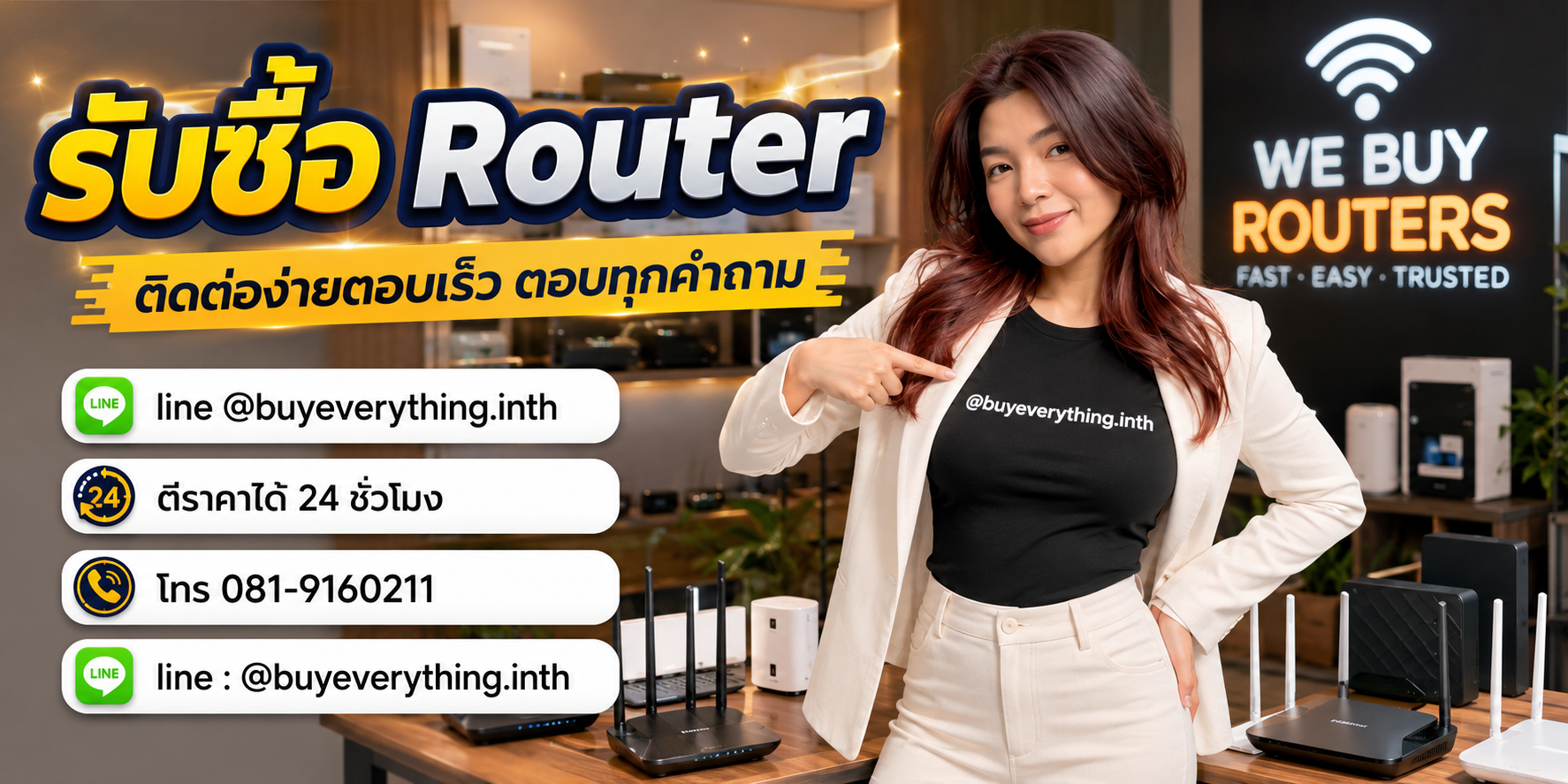 รับซื้อ Router ติดต่อ Line @buyeverything.inth โทร 081-9160211