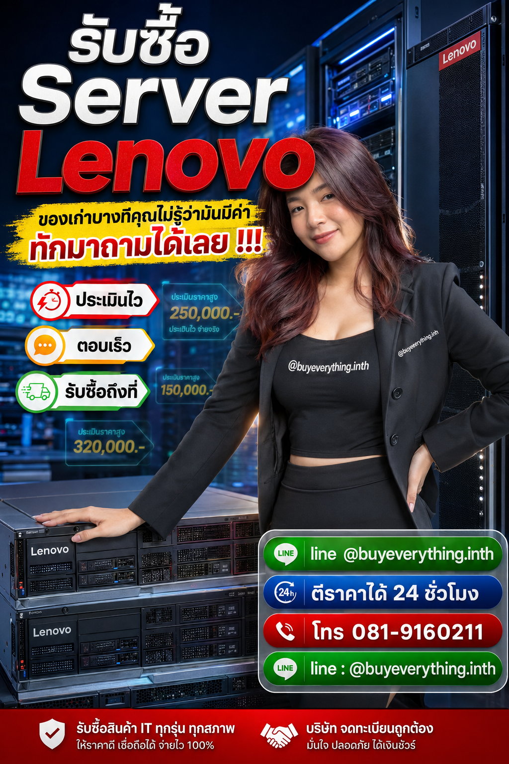 รับซื้อ Server Lenovo เก่า มือสอง เสีย ใช้ไม่ได้