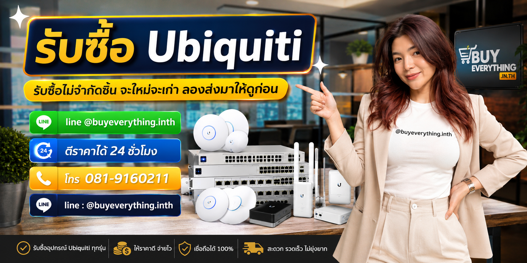 รับซื้อ Ubiquiti และอุปกรณ์ Network โดย buyeverything.in.th