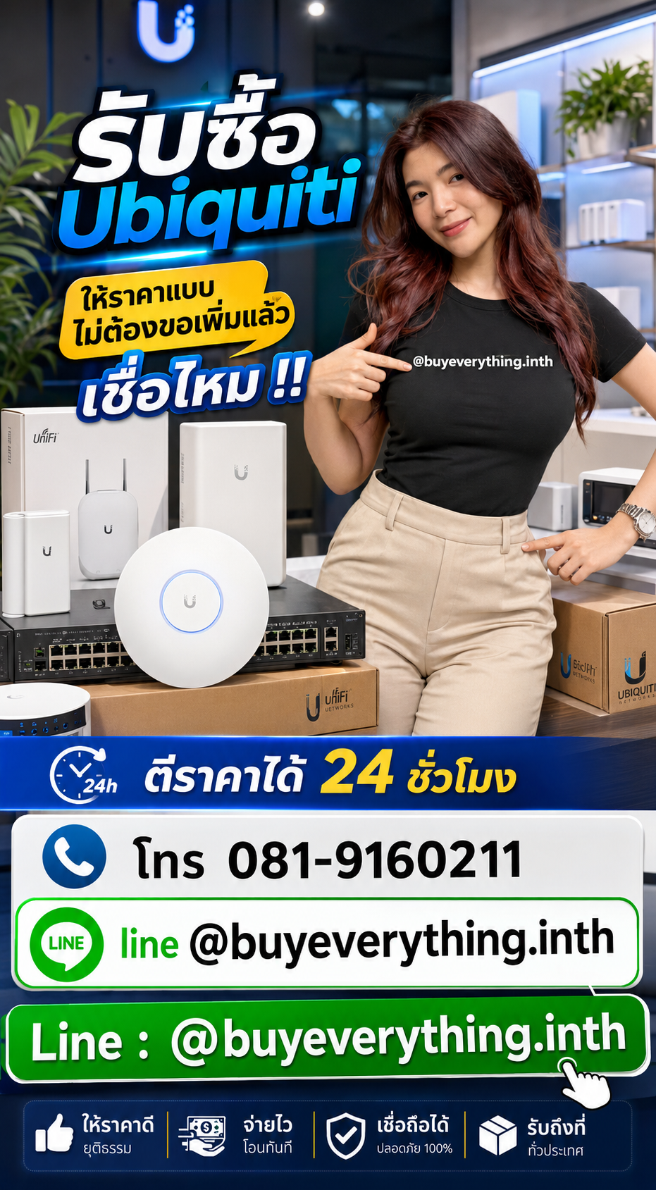 รับซื้อ Ubiquiti มือสอง เก่า เสีย ให้ราคาดี buyeverything.in.th