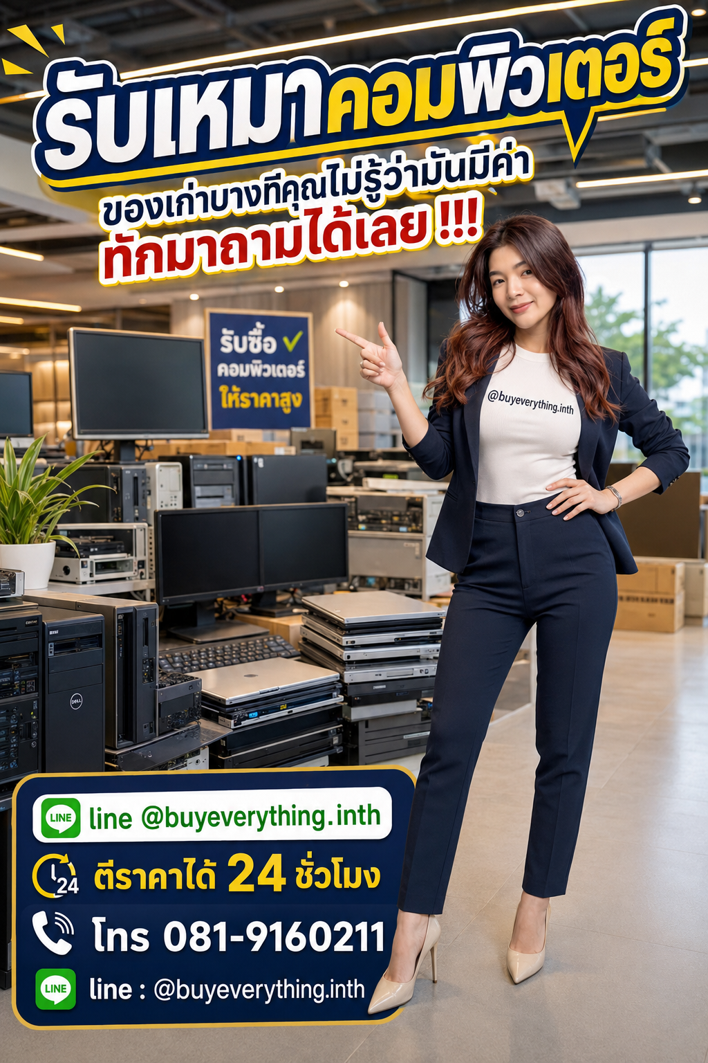 รับเหมาคอมพิวเตอร์เก่า มือสอง เสีย ใช้ไม่ได้